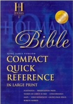 KJV Compact Quick Reference Bible in Large Print - Burgundy