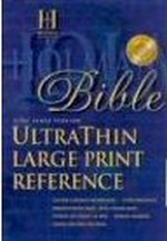 KJV Ultrathin Large Print Reference Bible - Black Bonded