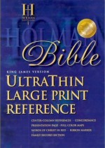 KJV Ultrathin Large Print Reference Bible - Burgundy Genuine Index