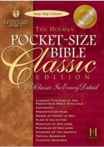 The Holman Pocket-Size Bible Classic Edition with Snap-Flap - Burg....