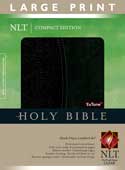 NLT Large Print Compact Black / Onyx Leatherlike Bible